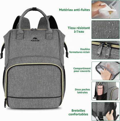 Sac a Dos Isotherme Repas Déjeuner Femme,Pour Ordinateur 15,6 Pouces