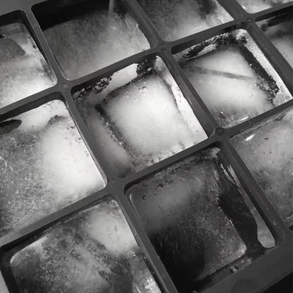 Black Grade Silicone 15-Grid Cube Jumbo Silicone Ice Cube Square Tray Mold Mould Non-Toxic Durable Bar Pub Wine Ice Blocks Maker