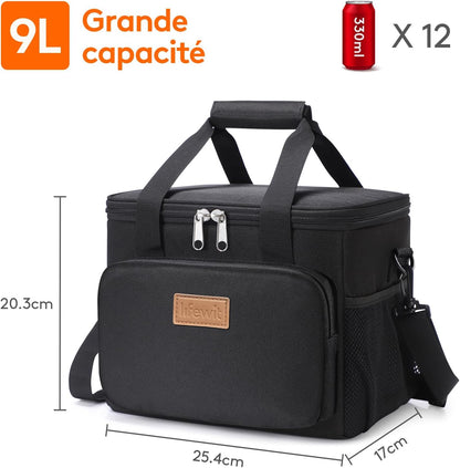 Sac Isotherme Repas 9L/ 15L/ 24L/ 33L, Glaciere Souple Isothermes