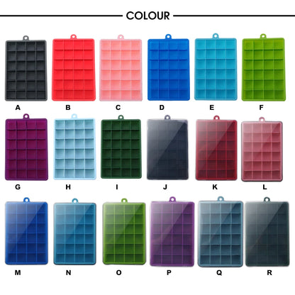 With Lid / No Lid 24-Hole Silicone Ice Tray Square Box Auxiliary Food Puree Cheese Jelly Mold Bar Kitchen Tool Cocktail Cube